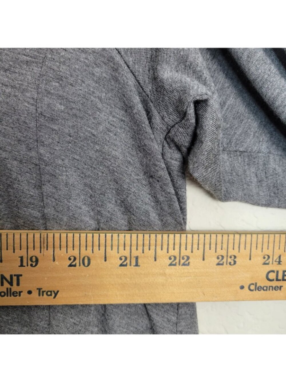 Lane Bryant 18/20 Longline Waterfall Open Front Cardigan Gray Rayon - Picture 5 of 7